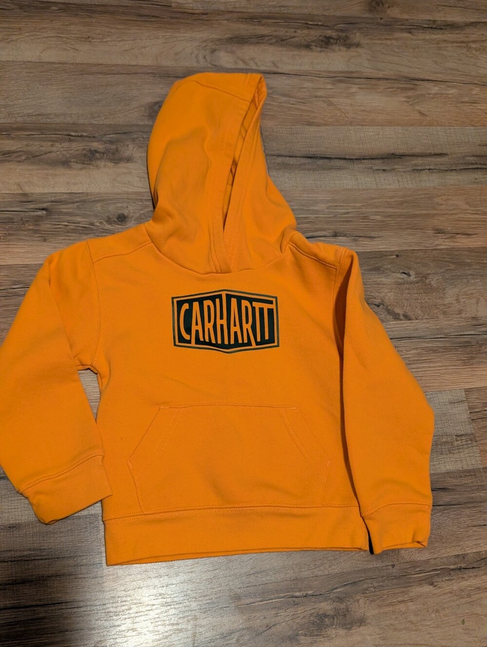 Carhartt Kids Bright Orange Logo Hooded Sweatshirt